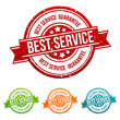Best Service - Guarantee - Badge in different colours.