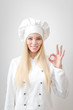 © Erika - Chef woman. Isolated over white background