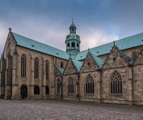 Wall Mural - The Hildesheim Cathedral against sky, Germany