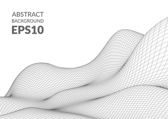 Abstract 3D surface. The illusion of distortion of space.