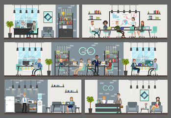 Wall Mural - Office interior building.