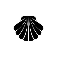 Shell vector icon. Simple flat symbol on white background