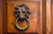 Lion door knocker - Rome, Italy