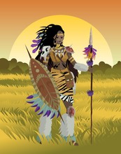 African Huntress Warrior
