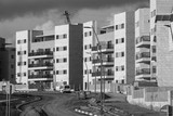 Fototapeta Uliczki - New ready residential neighborhood - last development steps bef