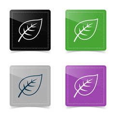 Wall Mural - Web design of leaf icon