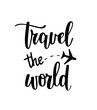 Travel the world vector motivational vacation inspirational quote
