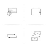 Fototapeta Pokój dzieciecy - Banking, Finance And Money simple linear icon set.Simple outline icons