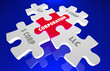 © iQoncept - LLC LLP S C Corp Incorporation Puzzle Pieces 3d Illustration