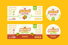 Set Of Templates Label For Peanut Butter