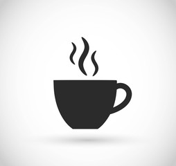 Coffee or tea cup icon vector