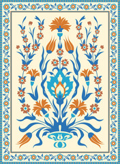 Folk style floral design