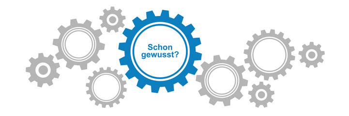 Poster - Zahnräder Banner - Schon gewusst