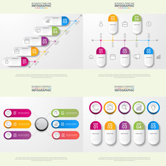Wall Mural - Business infographics design elements template vector graphic illustration