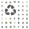 Recycle icon. Eco and Alternative Energy vector icon set. Energy source electricity power resource set vector.