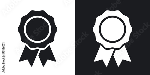 Fotomural Vector badge with ribbons icon