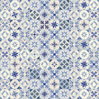 © LaInspiratriz - Seamless pattern of hydraulic tiles, typical of Spain, Italy and Portugal. Oriental style.
