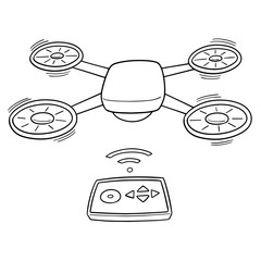 Sticker - vector of drone