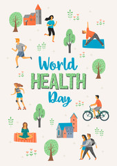 Wall Mural - World Health Day. Healthy lifestyle.