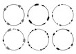 © chereliss - Circle arrow frames for monograms. Arrows in boho style. Tribal arrows. Vector