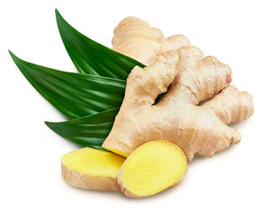 Wall Mural - Ginger Isolated on a white