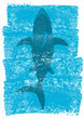 Shark in ocean waves.Vector underwater blue background illustration