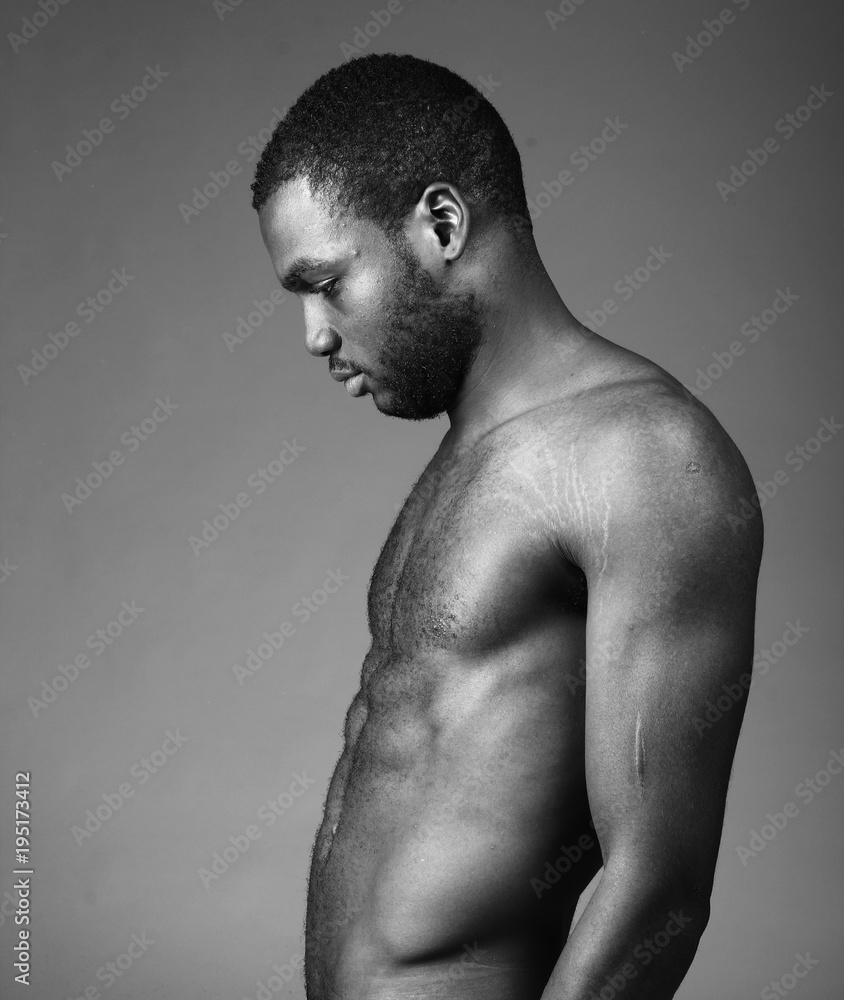 Beautiful black naked man Stock Photo | Adobe Stock