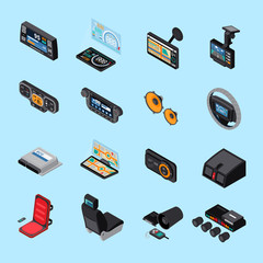 Sticker - Car Electronics Icons Set 