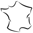 France contour stylisé vectoriel