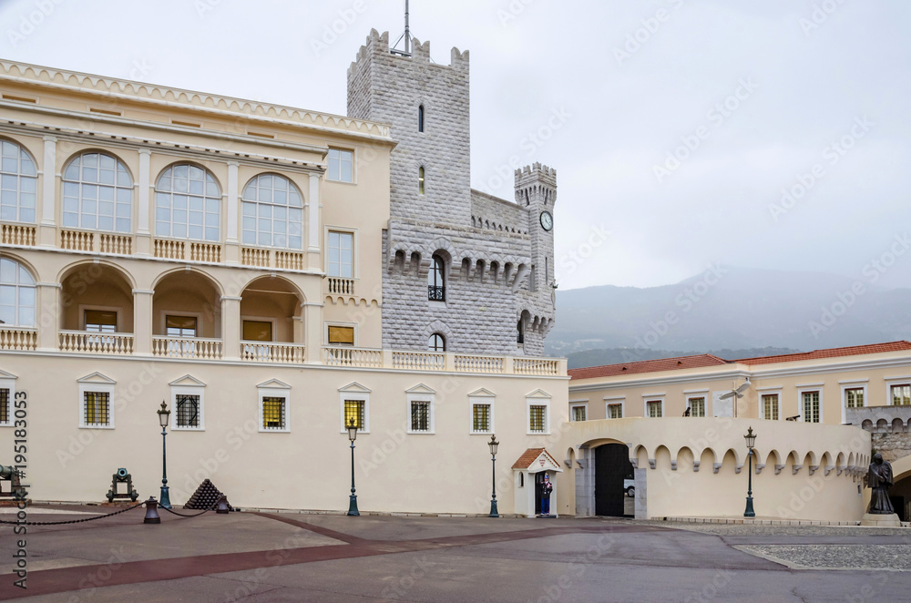 Obraz na płótnie Monaco-Ville with Prince Palace w salonie