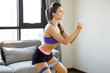 © blackday - Home workout with a rubber resistance band