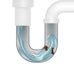 Poster - Realistic Detailed 3d Drain Cleaner. Vector