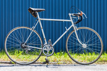 Vintage Racing Bicycle From The 60s With Chrome Steel Frame