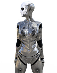 alien female head shot 3d renders