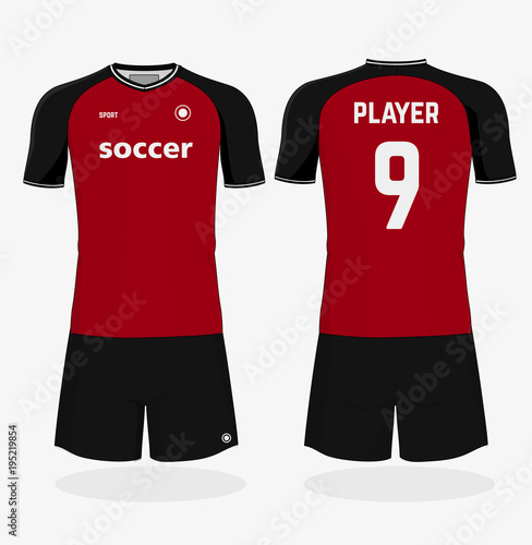 Fotografie, Obraz Vector isolated football uniform on white background