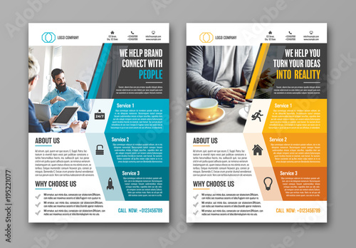 Business Flyer Layout With Geometric Sidebar 1 Buy This Stock Template And Explore Similar Templates At Adobe Stock Adobe Stock