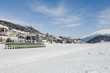 St. Moritz, Dorf, St. Moritzersee, Engadin, Oberengadin, Corviglia, Winter, Wintersport, Polo, Eisfläche, Alpen, Graubünden, Schweiz