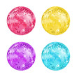© bigmouse108 - Realistic Detailed Disco Ball Set. Vector