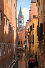 Wall Mural - Small venetian canal, Venice, Italy