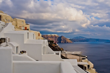 Wall Mural - scenic view of cyclade house oia greece