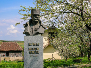 Cer, Serbia April 22, 2006: Monument to the Field Marshal Zivojin Misic. He was a Field Marshal who participated in all of Serbia's wars from 1876 to 1918. 