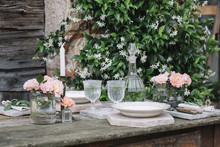 Beautifully Served Table In Vintage Style