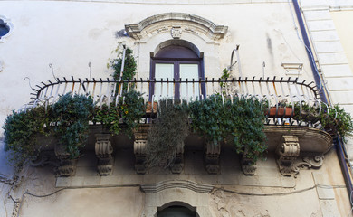 Wall Mural - Typical baroque balcony, Ortigia