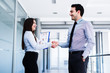 © Alvin Harambašić - Young colleagues shake hands after a successful job