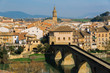 Views to the town of Puente la Reina, Spain