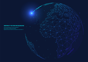 point and line composed world map,representing the global,Global network connection,international meaning.; 