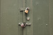 Door with padlock