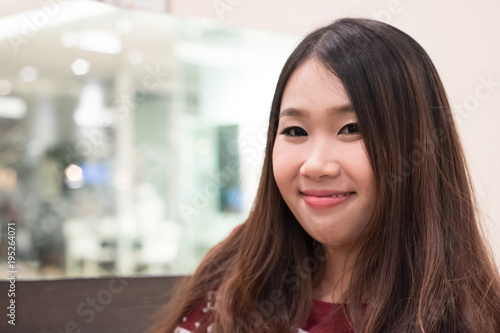 Close Up Of Pretty Asian Girl In The Departent Store Buy This