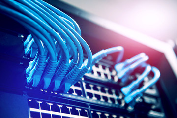 cables in patch panel