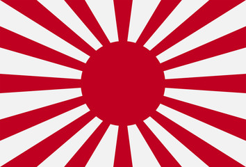 rising sun flag of japan vector eps10